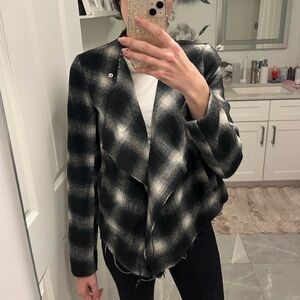 BB Dakota navy plaid flannel jacket